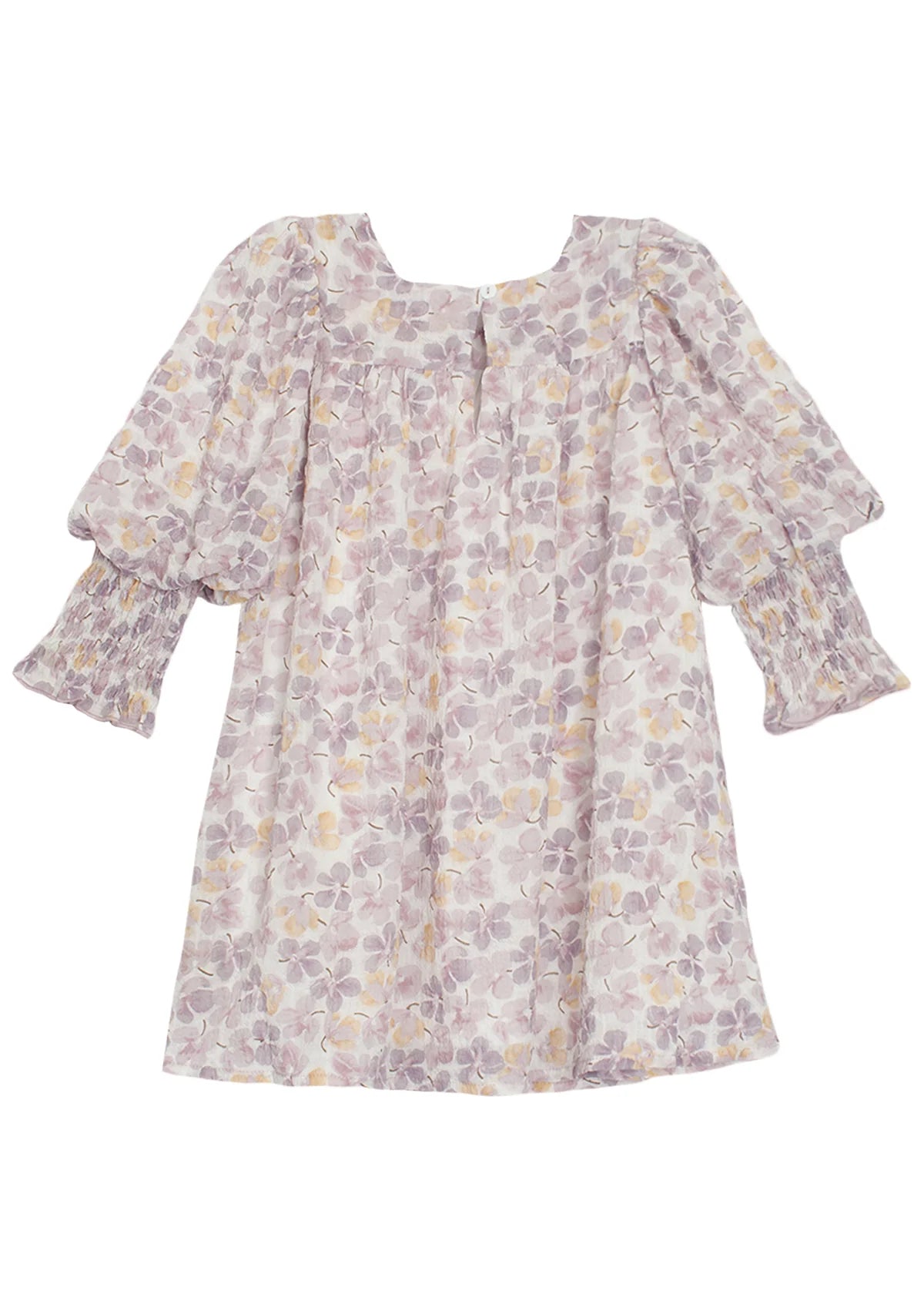 Girls Lavender Dew Crepe Chiffon Dress