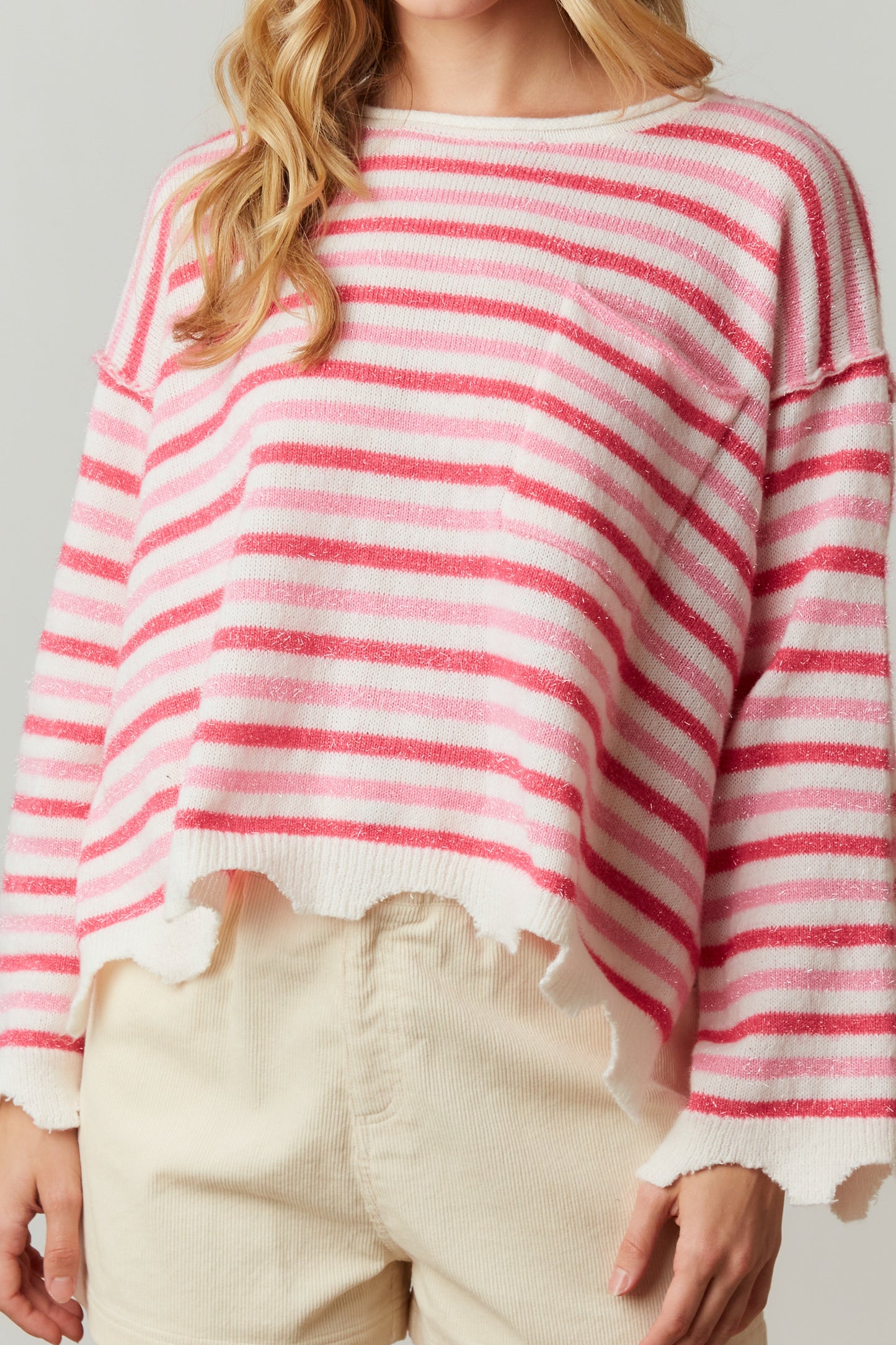 Multi-Color Stripe Loose Fit Sweater