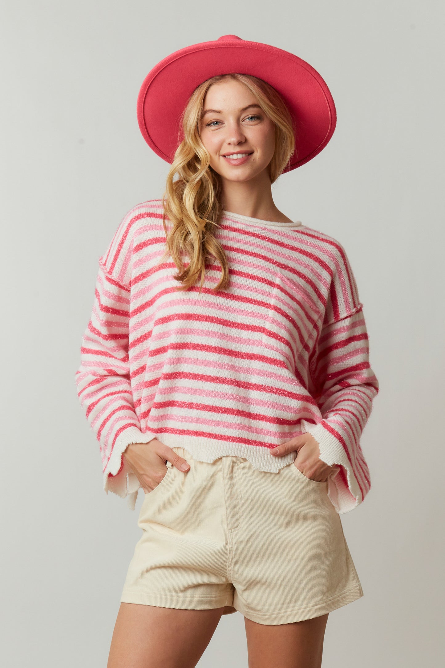 Multi-Color Stripe Loose Fit Sweater