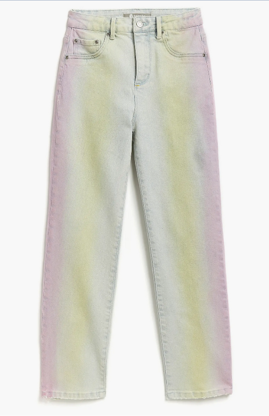 Girls Sorbet Colored High Rise Slim Straight Jeans