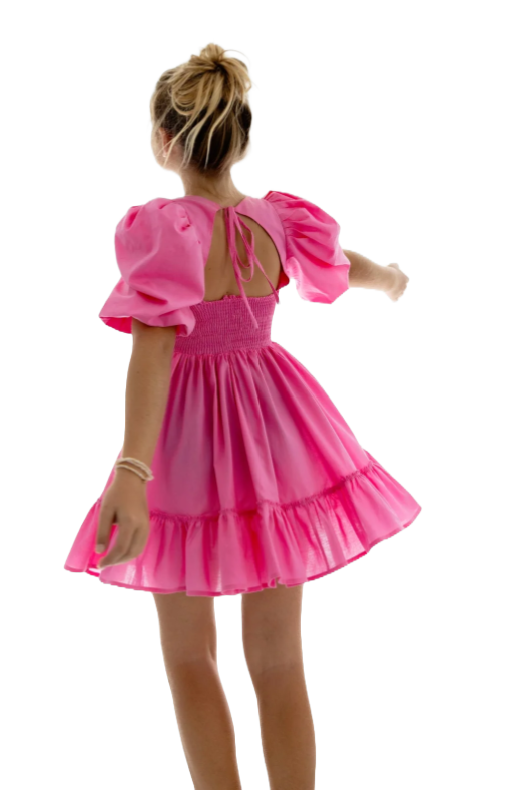 Girls Logan Mini Dress - Pink