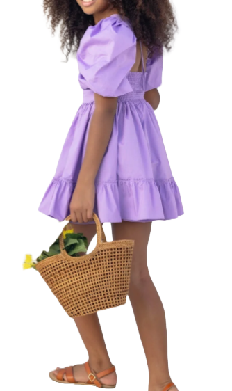 Girls Logan Mini Dress - Purple