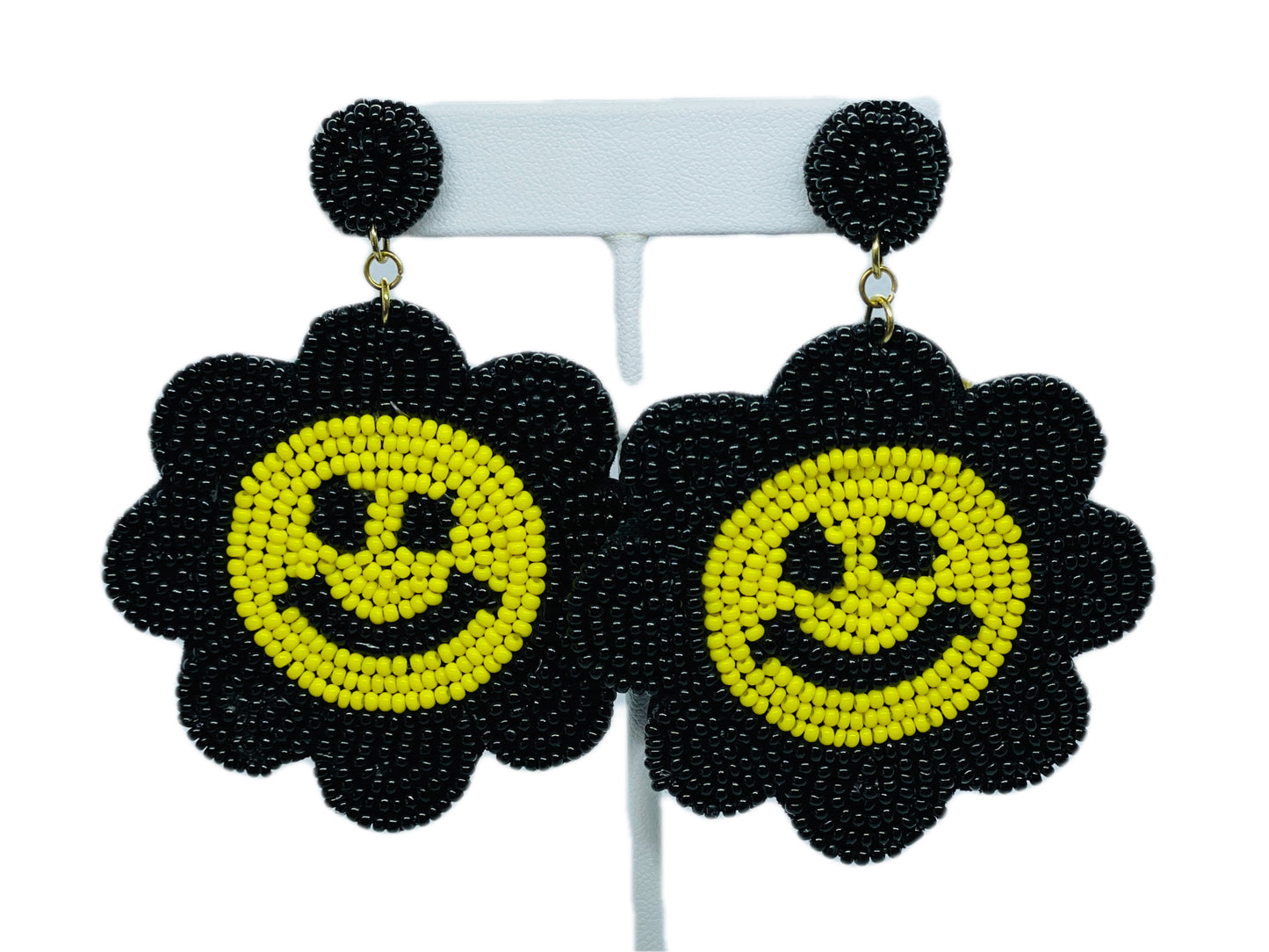 Smiley Bead Earrings in Multiple Colors
