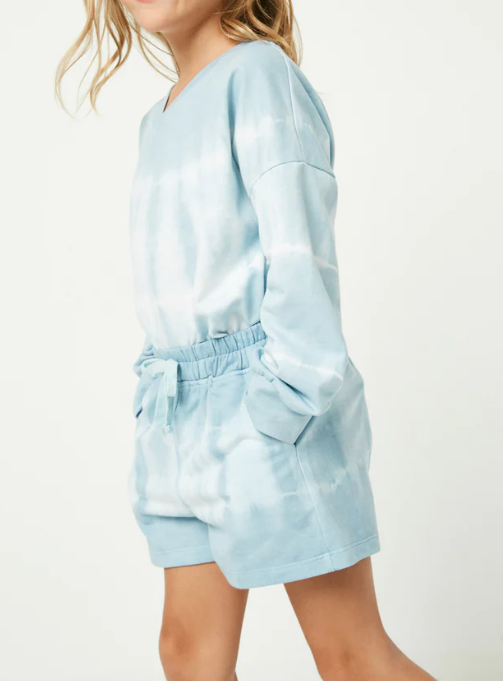 Girls Tie Dye V-Neck Top