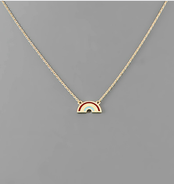 Brass Rainbow Necklace