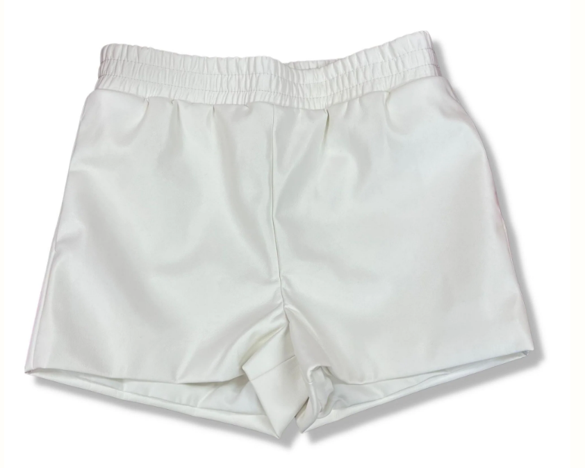 Girls Vegan Leather Shorts
