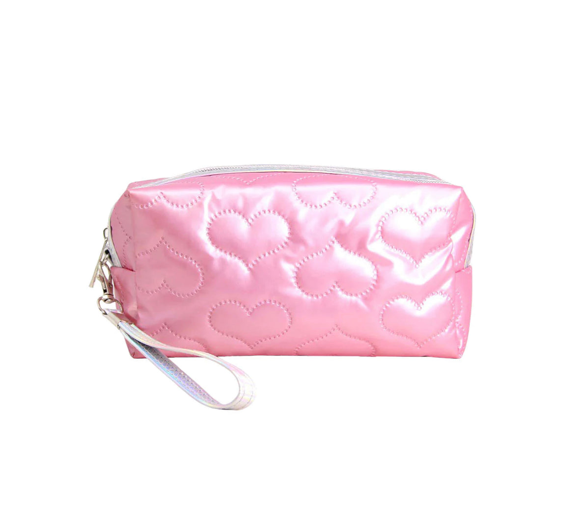 Heart Puffer Pouch Pink