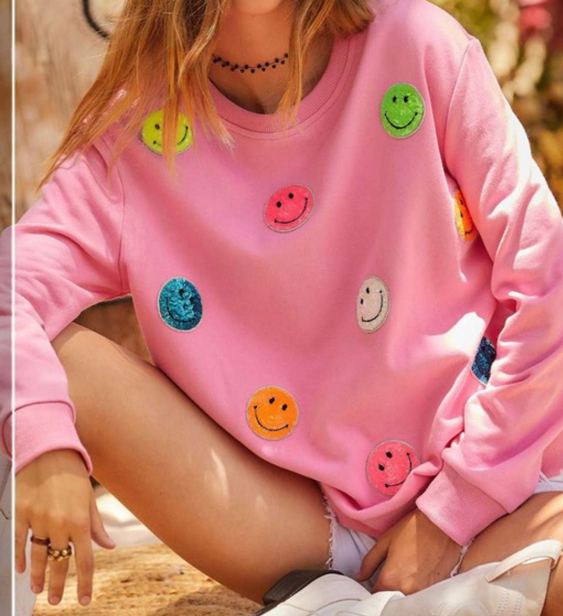 Girls Smiley Sweatshirt