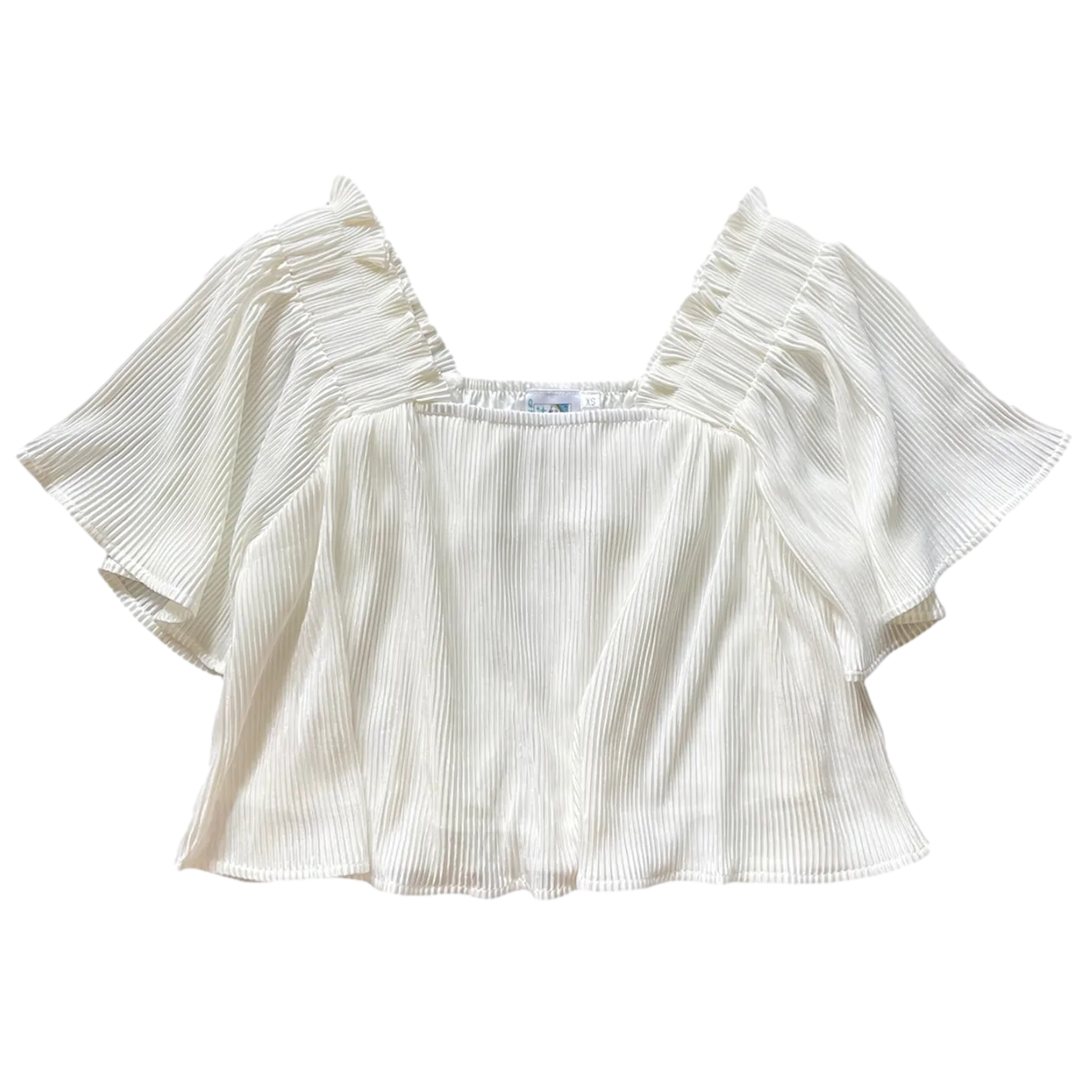 Girls Pleat Flutter Top in Multiple Colors