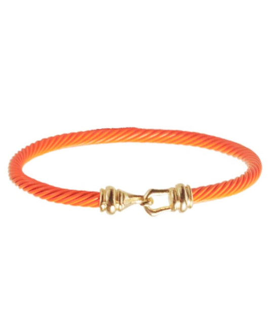 DY Inspired Orange Cable Cuff Hook Clasp