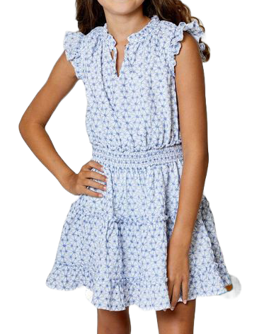 Girls Cap-Sleeve Dress