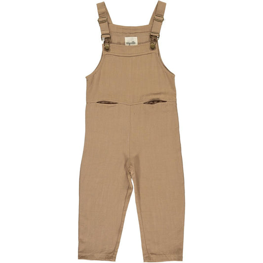 Girls Emma Overalls in Tan