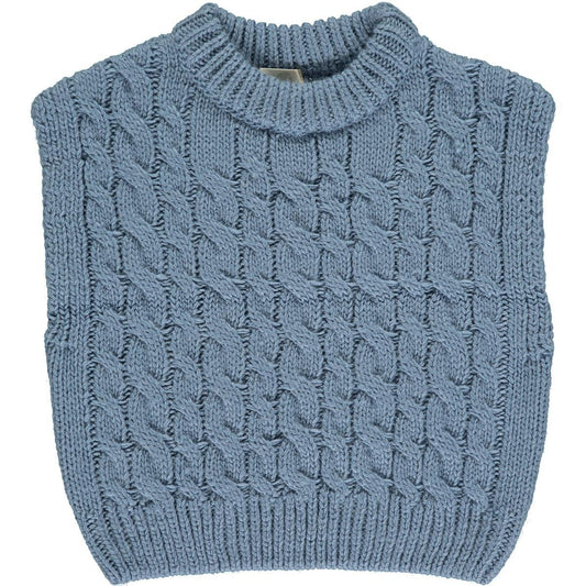Girls Ruth Sweater Vest in Blue