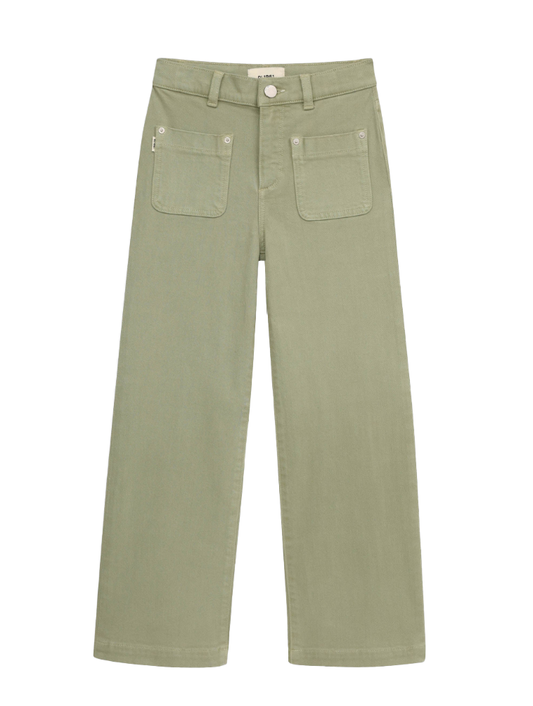 Girls DL1961 Lily Wide Leg Jean in Pistachio