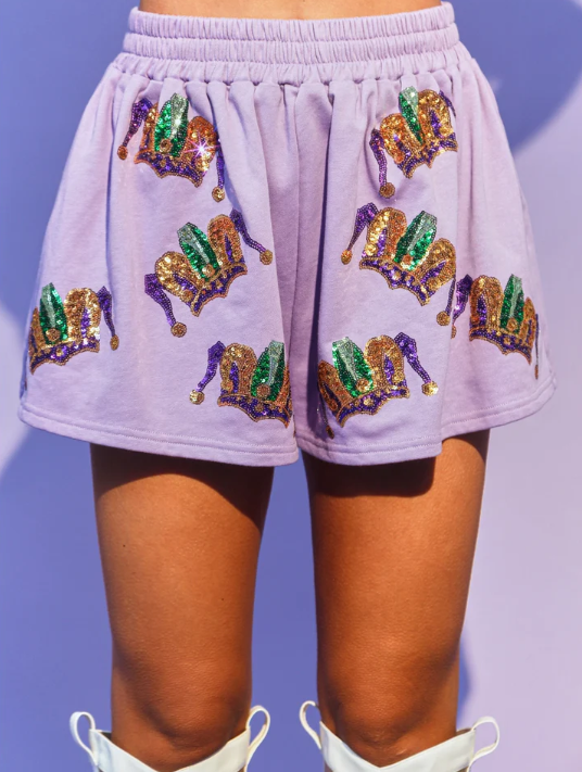 Mardi Gras Sequin Jester Shorts