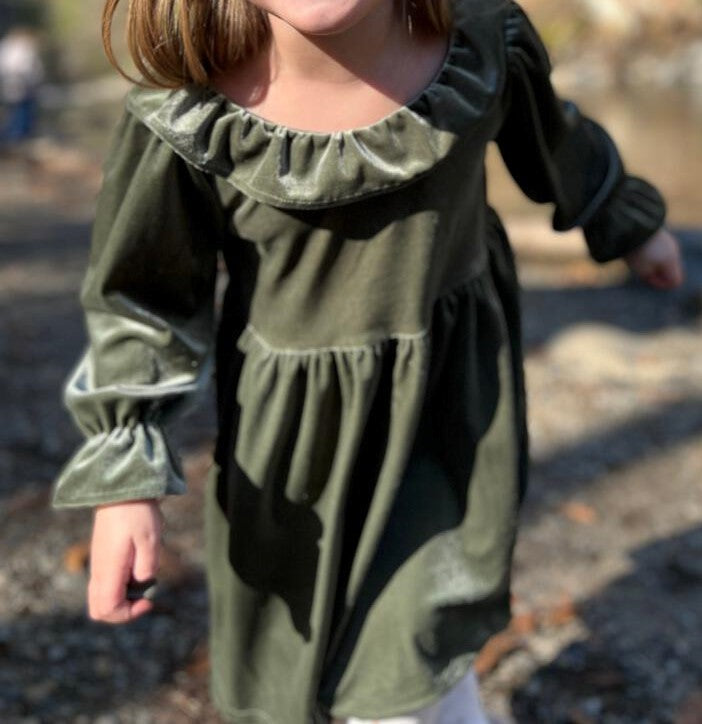 Girls Milly Dress in Green