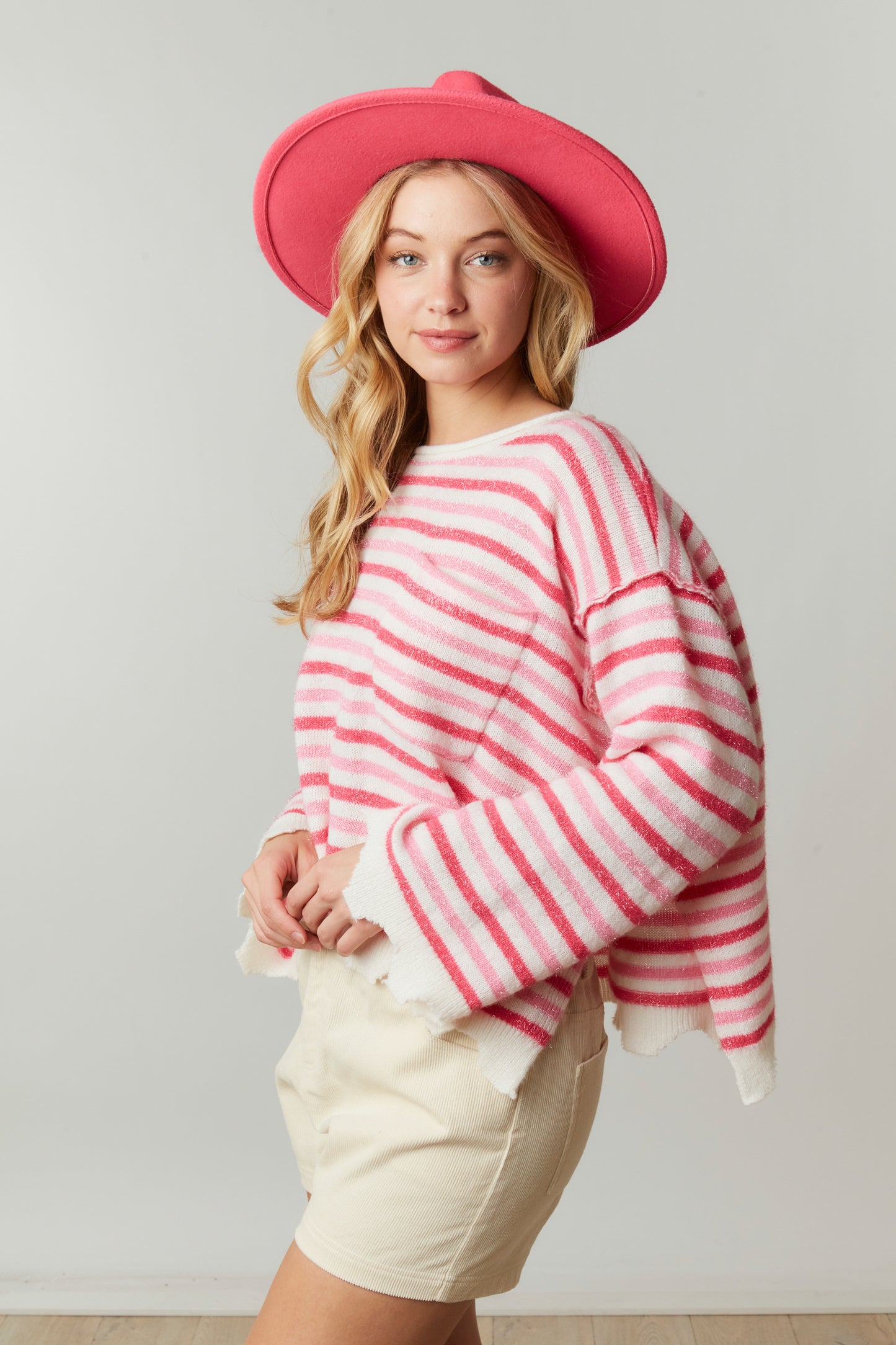 Multi-Color Stripe Loose Fit Sweater