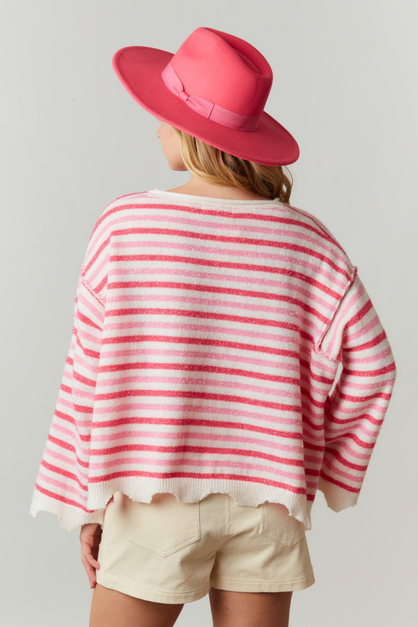 Multi-Color Stripe Loose Fit Sweater