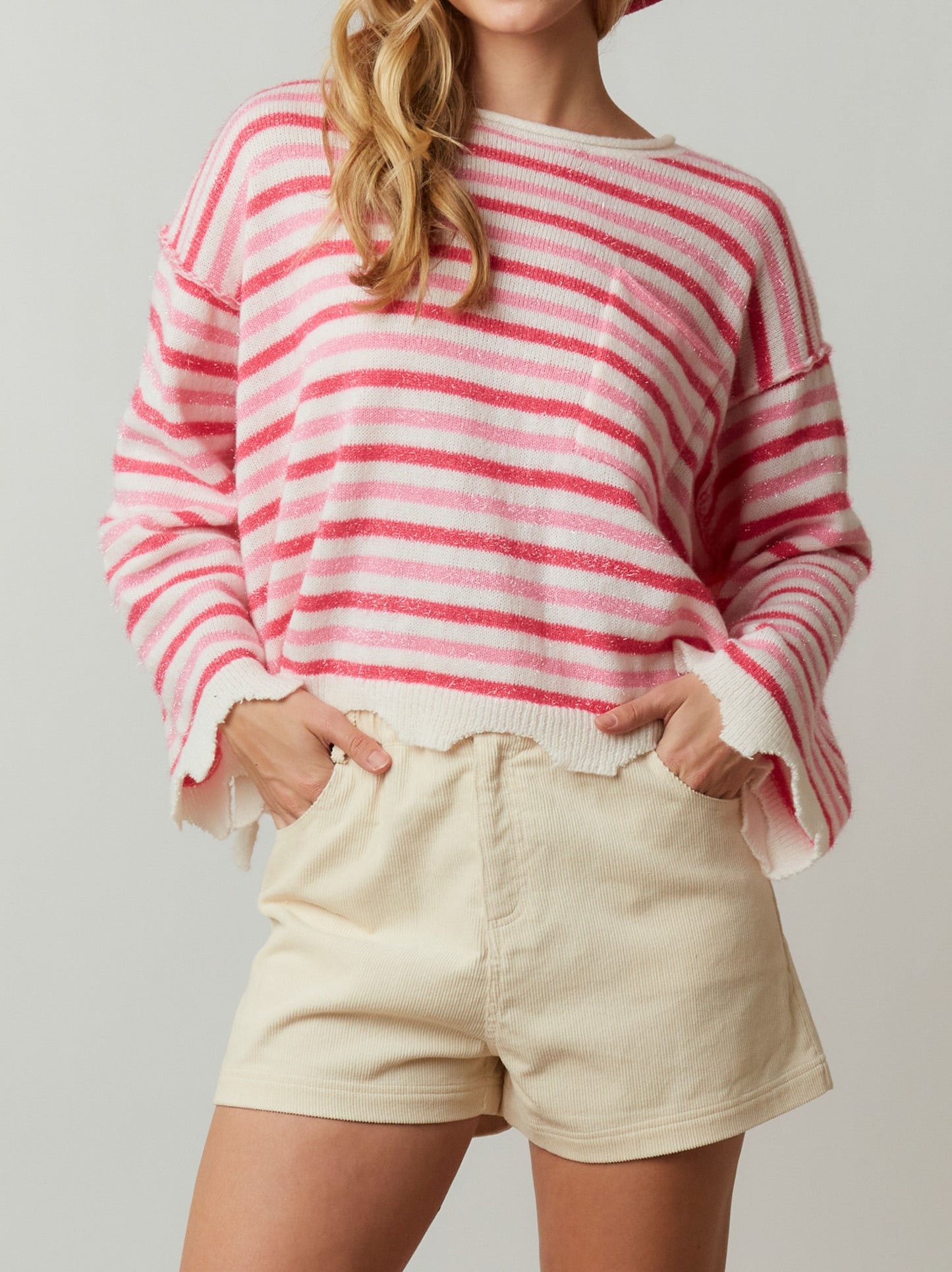Multi-Color Stripe Loose Fit Sweater