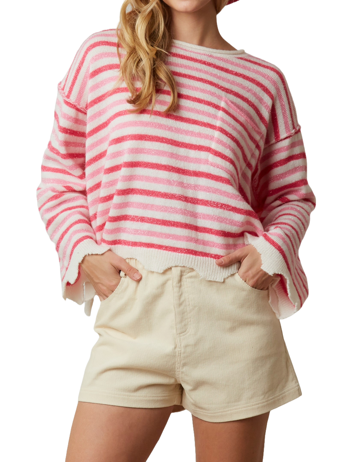 Multi-Color Stripe Loose Fit Sweater