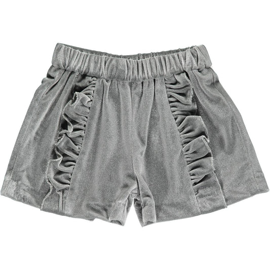 Girls Paisley Shorts in Silver