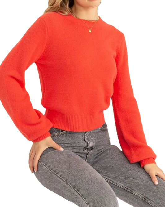 Ride on By - Cropped Long Sleeve Sweater