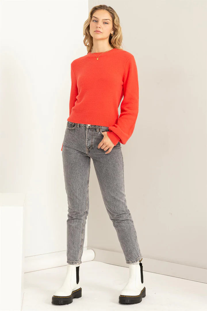 Ride on By - Cropped Long Sleeve Sweater