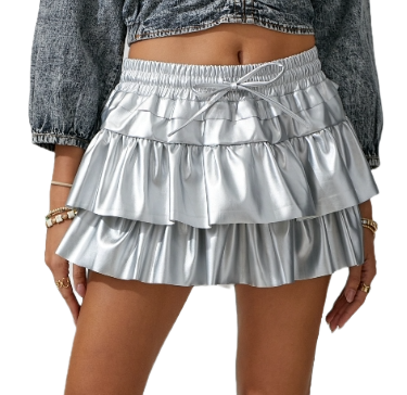 Leather Tiered Skirt - Multiple Colors