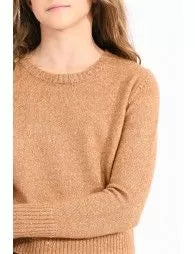 Girls Knitted Sweater with Iridescent Mesh