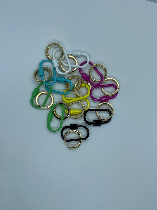 Lock and Hoop Earrings in Multiple Colors