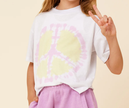 Girls Peace Sign Tee