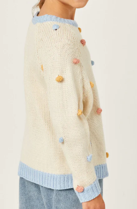 Girls Pom Pom Sweater Top