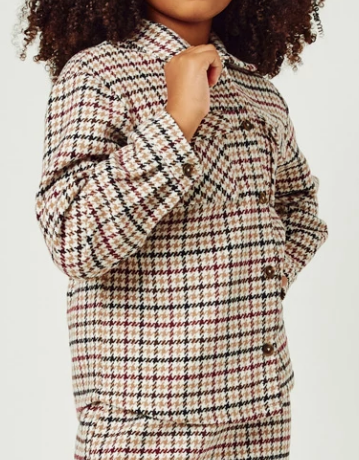 Girls Houndstooth Overshirt