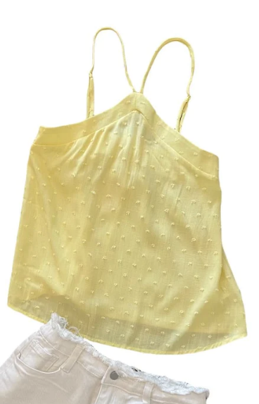 Girls Trapeze Swiss Dot Tank