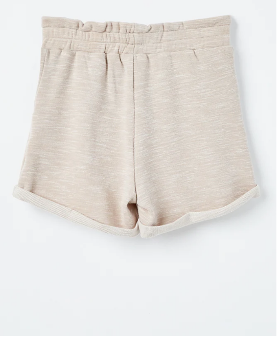 Girls Rolled Heathered Knit Shorts