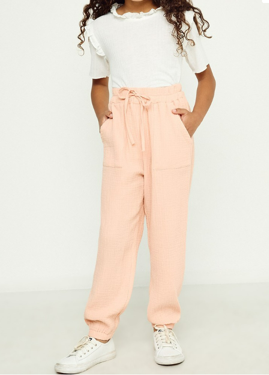 Girls Gauze Jogger Pants