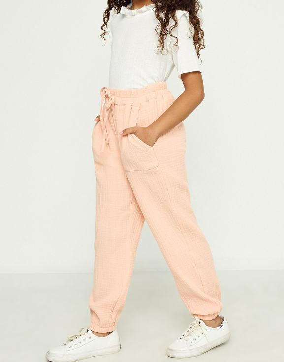 Girls Gauze Jogger Pants