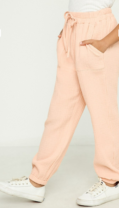 Girls Gauze Jogger Pants