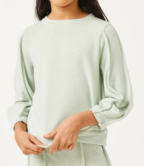 Girls Long Sleeve Brushed Terry Top