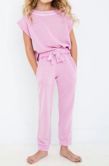 Girls Frayed Jogger