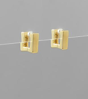 Gold Square Hoop Earrings