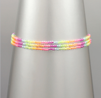 Rainbow Colored Beaded Bracelet