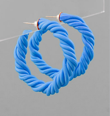 Polymer Hoop Earrings in Multiple Colors