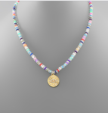 Multi Color Bead Necklace