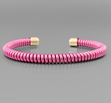 Spring Shape Cuff Bracelet in Multiple Colors