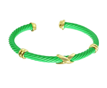 DY Inspired Colored Cable Cuff with Gold Accent - in Multiple Colors