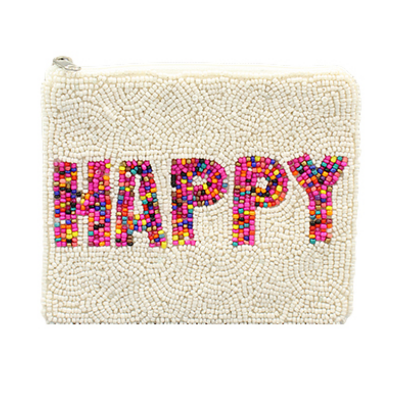 Happy Beaded Pouch