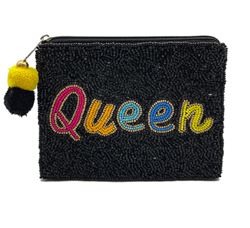 Queen Beaded Pouch