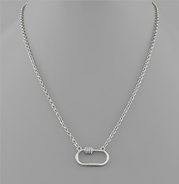 Crystal Carabiner Necklace