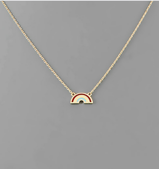 Brass Rainbow Necklace